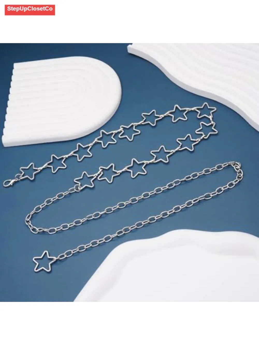 Waist Chain Belt for Women Adjustable Belly Chain Alloy Metal Link for Dresses